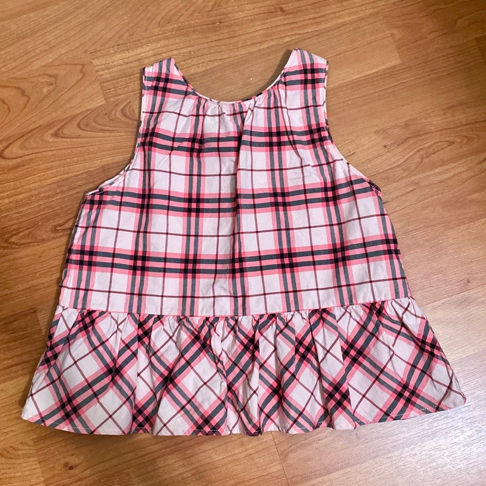 Burberry kids checker top 6Y (NWOT)